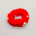 Plush Pearl-Embellished Hair Ties