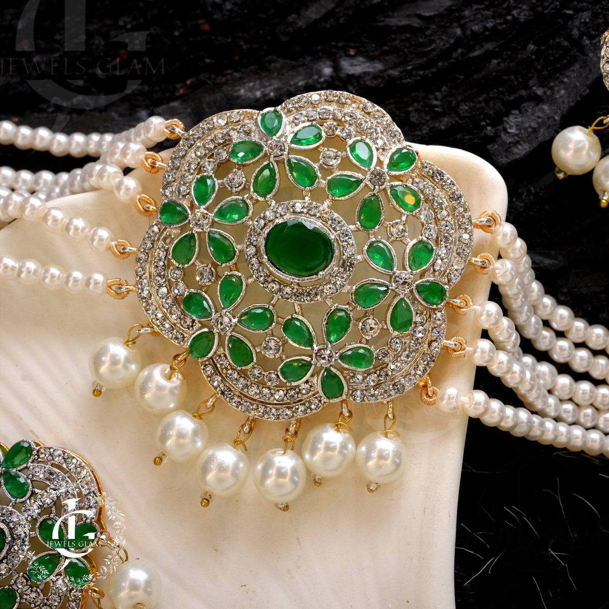 Midnight Pearl Elegance Jewelry Set