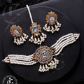 American Diamond Choker Set With Tika