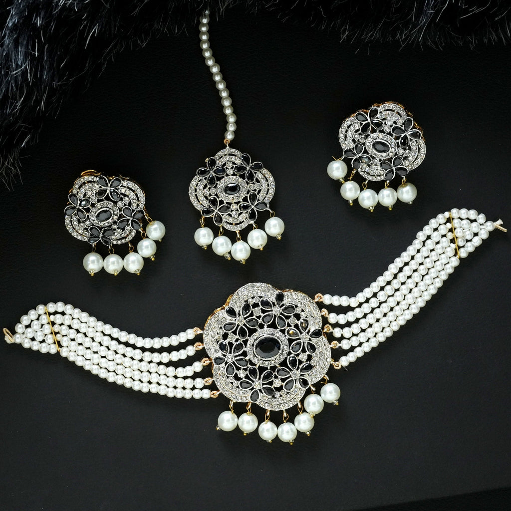 Midnight Pearl Elegance Jewelry Set