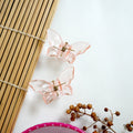 Crystal Butterfly Mini Hair Claw Clips pair