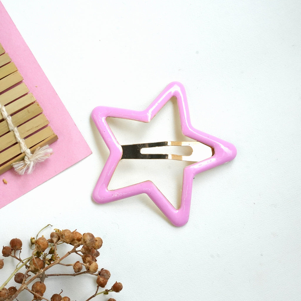 Glossy Star Hair Clips