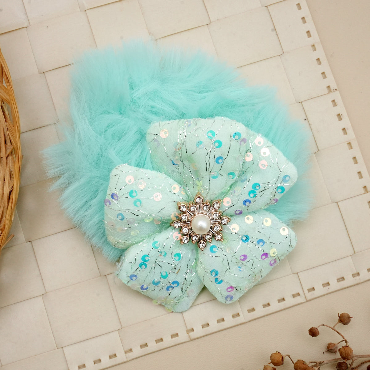 Luxe Sequin Bloom Hair Ties