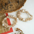 Satin Pearl Elegance Hair Ties Pair
