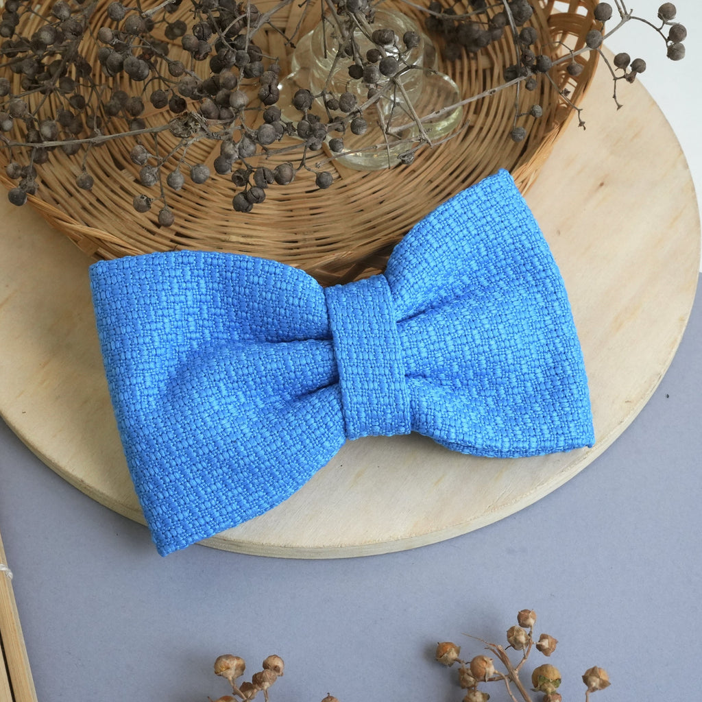 Textured Fabric Bow Hair Clips in Vibrant Colors