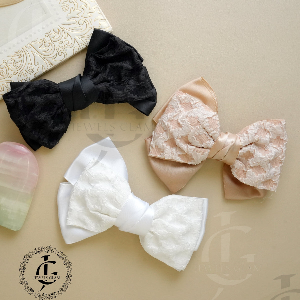 extrude Satin Bow Hair Pins