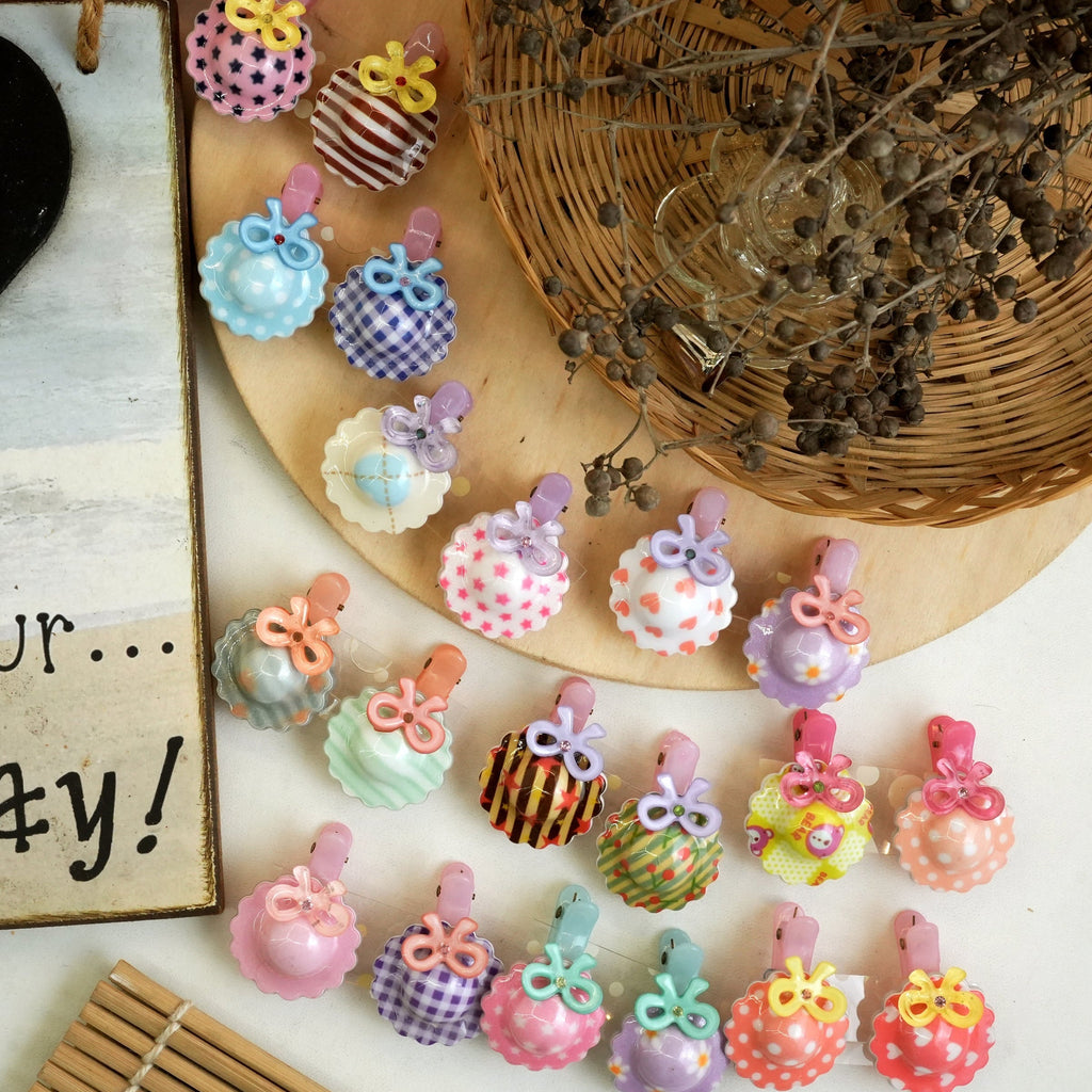 Adorable Bow and Patterned Hair Clips for Kids