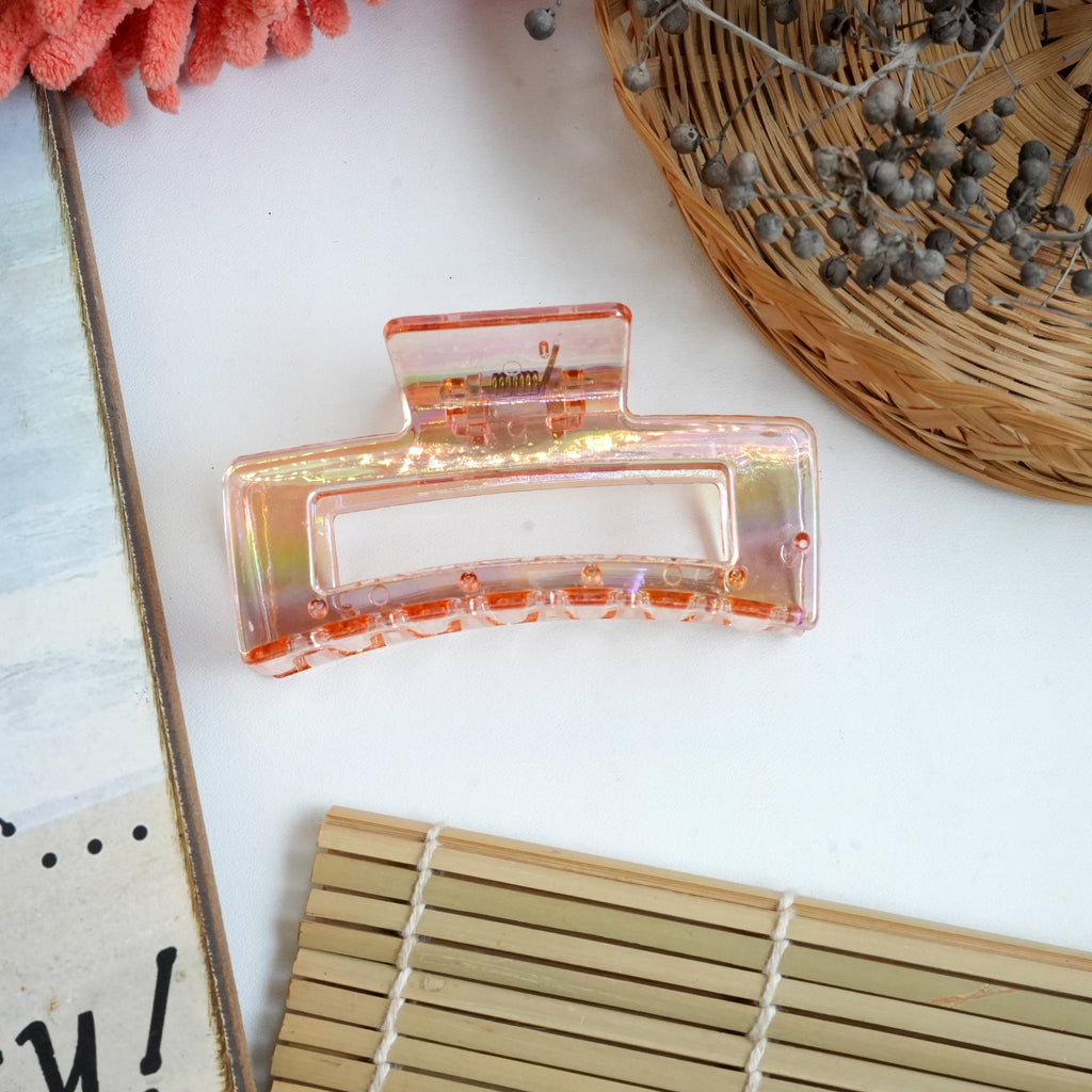 Translucent Rectangular Hair Claw