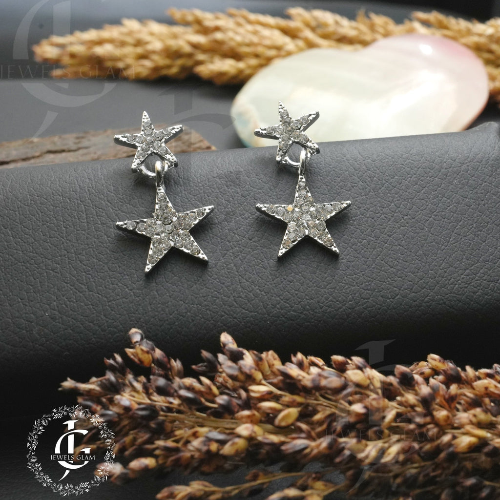 Stellar Sparkle Double Star Earrings