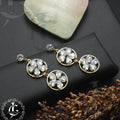 Round Five Petal Flower Earrings