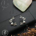 Sparkling Butterfly Vine Pearl Earrings