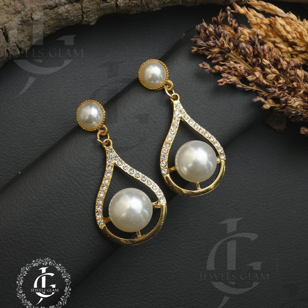 Radiant Pearl Teardrop Earrings