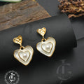 Golden Heart Elegance Pearl Earrings