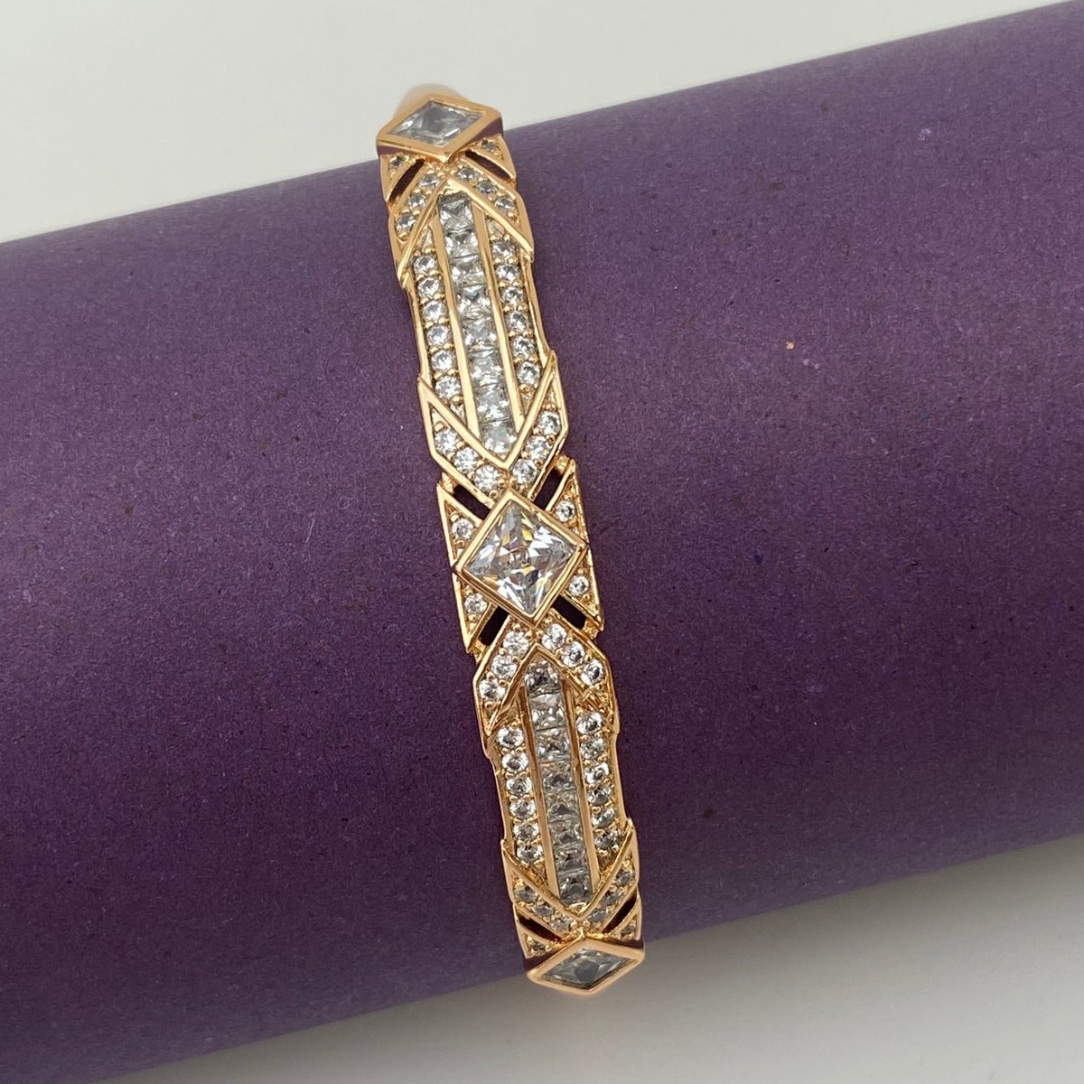 Golden Studded Zircon Bracelet
