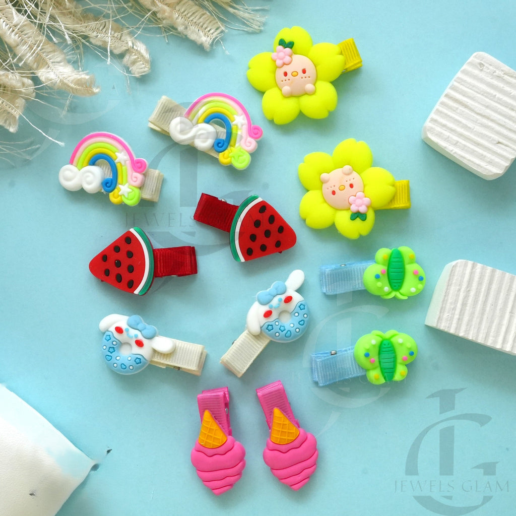 Playful Silicone Hair Pins (Pair)