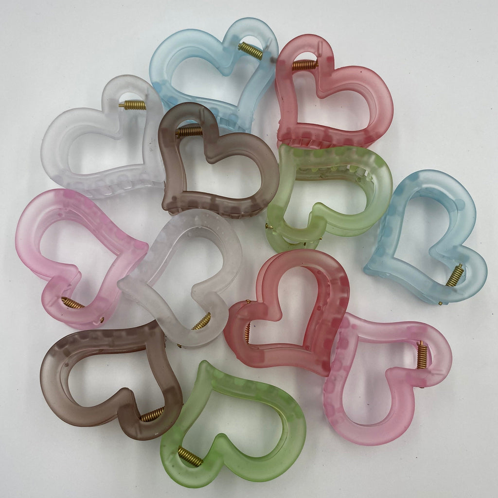 Heart-Shaped Hair Clips - Sweet and Stylish