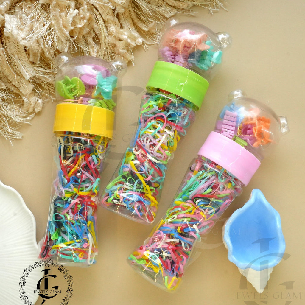 Vibrant Hair Accessories Jar - Yellow Edition