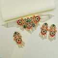Regal Pearl and Gemstone Bridal Choker Set