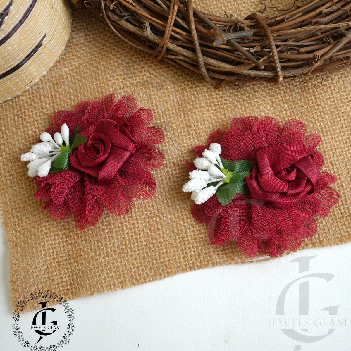 Elegant Floral Hair Clips (Pair)