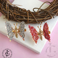Crystal Butterfly Metal Hair Clips (Pair)