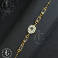 Radiant Gold Crystal Charm Bracelet