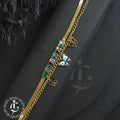 Enchanting Butterfly & Gemstone Chain Bracelet