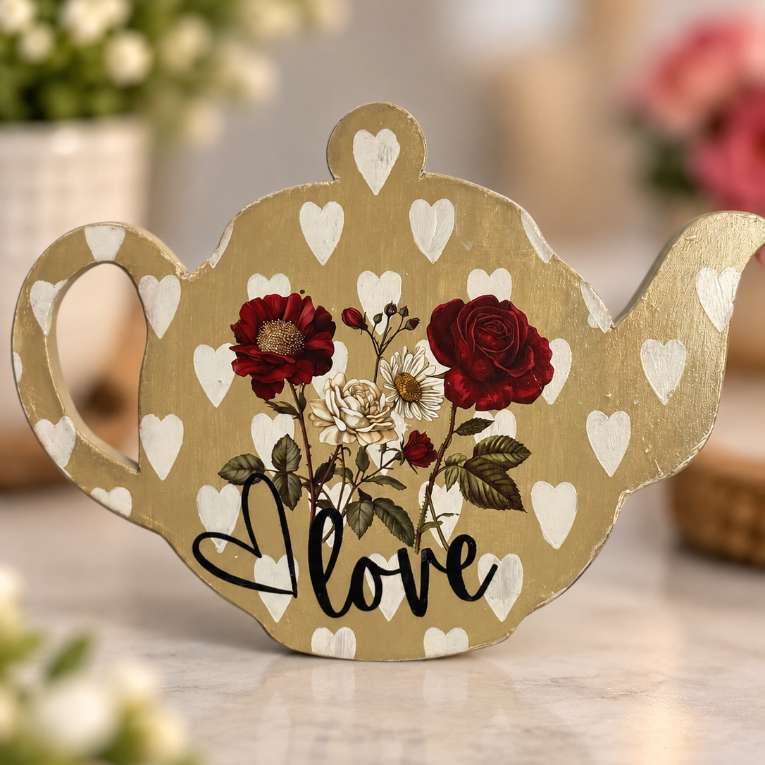Handmade Love Teapot Home Decor