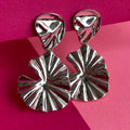 Modern Sculpted Metallic Statement Earrings