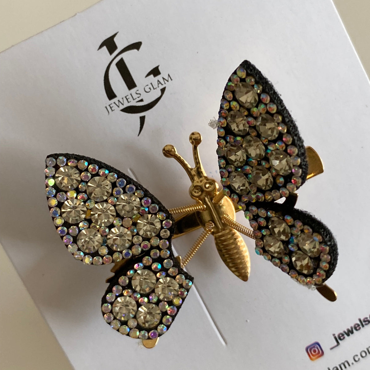 Moving Sparkling Butterfly Hair Clips