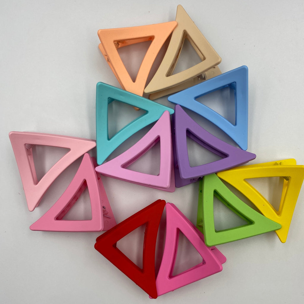 Geometric Triangle Hair Clips